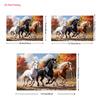 Two-dimensional planar product 1 piece - Three galloping horses in the fieldzyc