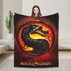Mortal Kombat II Flannel Blanket Vintage Game Warm Bedding Throws for Living Room Camping Print Bedspread Sofa Bed Cover