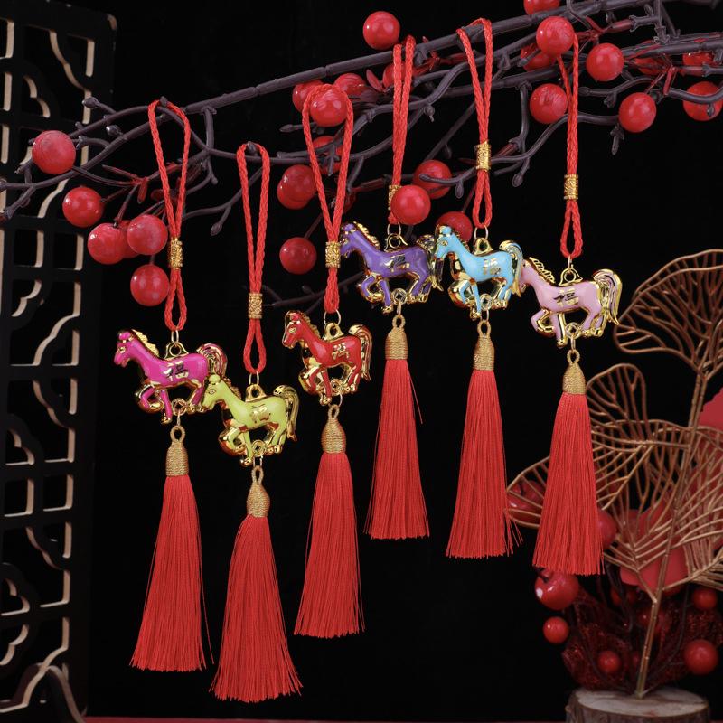 1/6 st 2026 Hästens år Vägghängande prydnad Hänge Lyckobringande Nyår Oljedropps Hästhänge Dekor Hemhängande Tillbehör