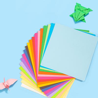 Kit de Papel Origami Quadrado 200 Peças Para Dobrar Papel 20 Cores Artesanato Infantil Grou Papéis Coloridos Confete Dobradura Quadrada Dupla Face