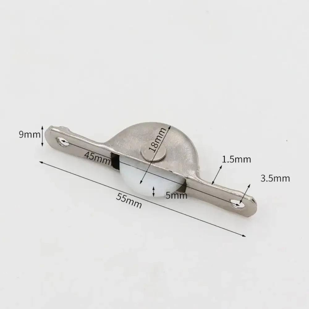 Durable Nylon Barn Door Rollers Silver Iron Sliding Door Track Wheel Black Slotted Door Wheel Worker