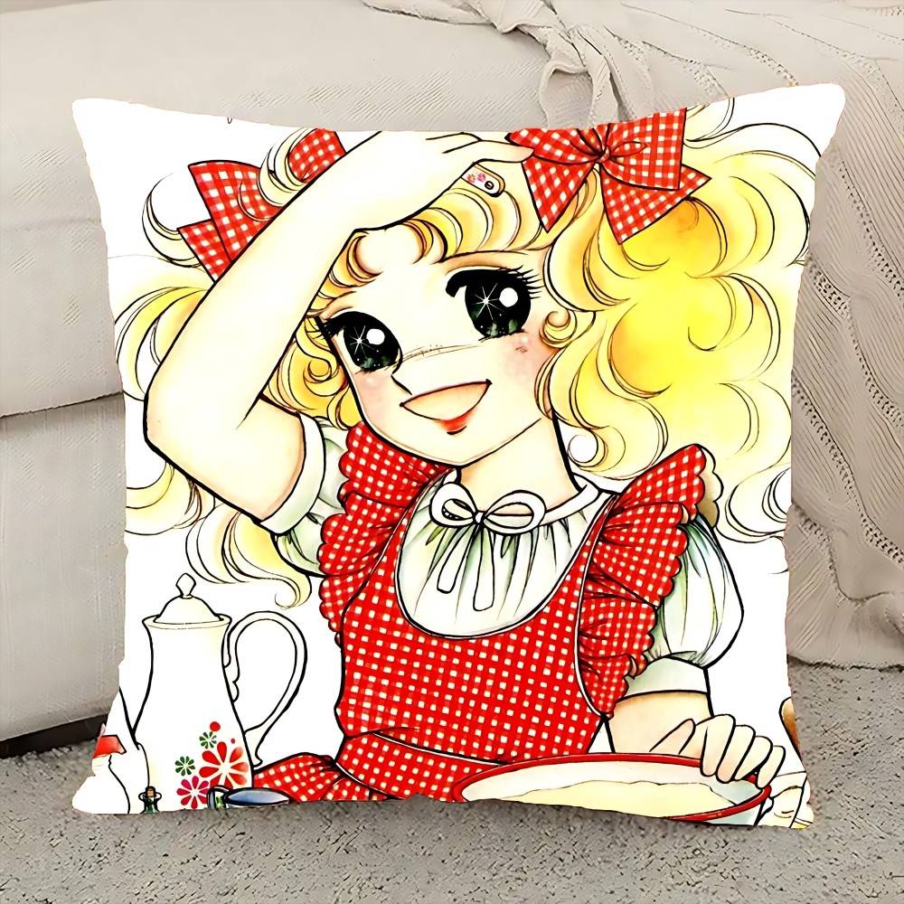 Manga Candy Pillow Case Cushion Cover Polyester Pillowcase Decorative Sofa Cushion Pillowcase Home Decor