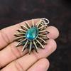 Chrysocolla Pendant Natural Gemstone Jewelry 925 Sterling Silver Pendant Handmade Pendant Cage Jewelry 18K Gold Plated Pendant Gift For Wife