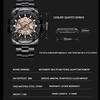 BINBOND Men Watch Light Luxury Brand Business Hollow Luminous Waterproof Stainless Steel Metal Strap Male Fashion Quartz Watches
