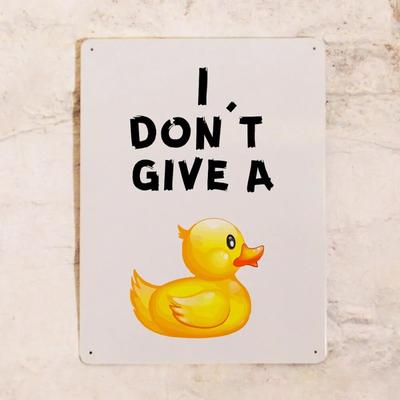 Ich gebe keinen Fick Lustiges Metallschild 20x30cm, Badezimmer Wanddeko Humor Plakette