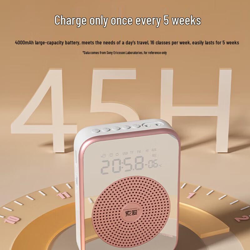 SAIO S350 Portable Bluetooth Amplifier with Anti-Howling Mic