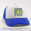Powered By Pickles Battery Graphic Trucker Hat Breathable Mesh Adjustable Casual Cap