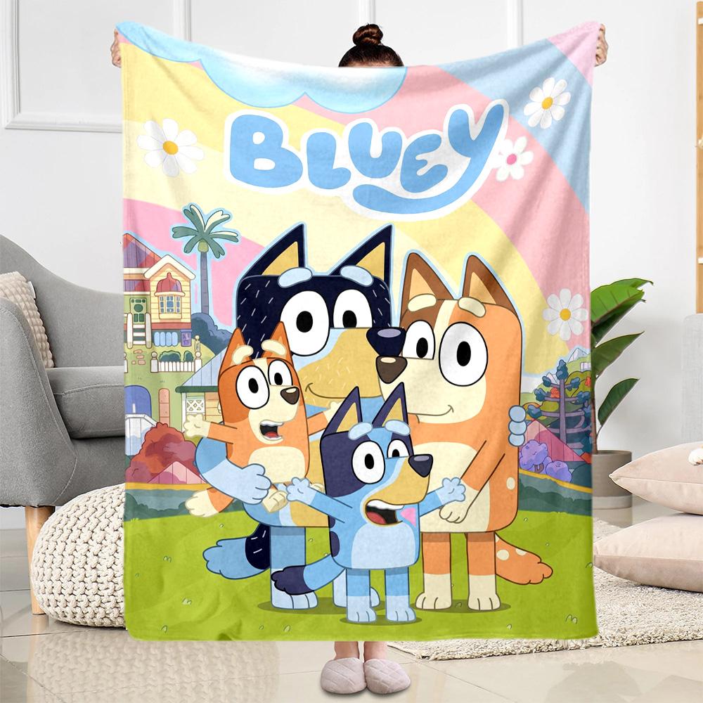 Bluey Puppy Bond. Blanket Durable Comfort Suitable for Sofa Seaside Bed All-Season Use Stylish Decor Ideal Gift For Birthday Valentine'S Day