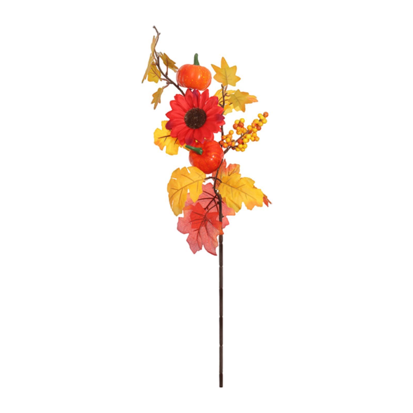 

Artificial Maple Leaves Branch Fall Leaves Pick Autumn Wedding Indoor Outdoor Faux Leaf Stem for Kitchen Harvest Festival