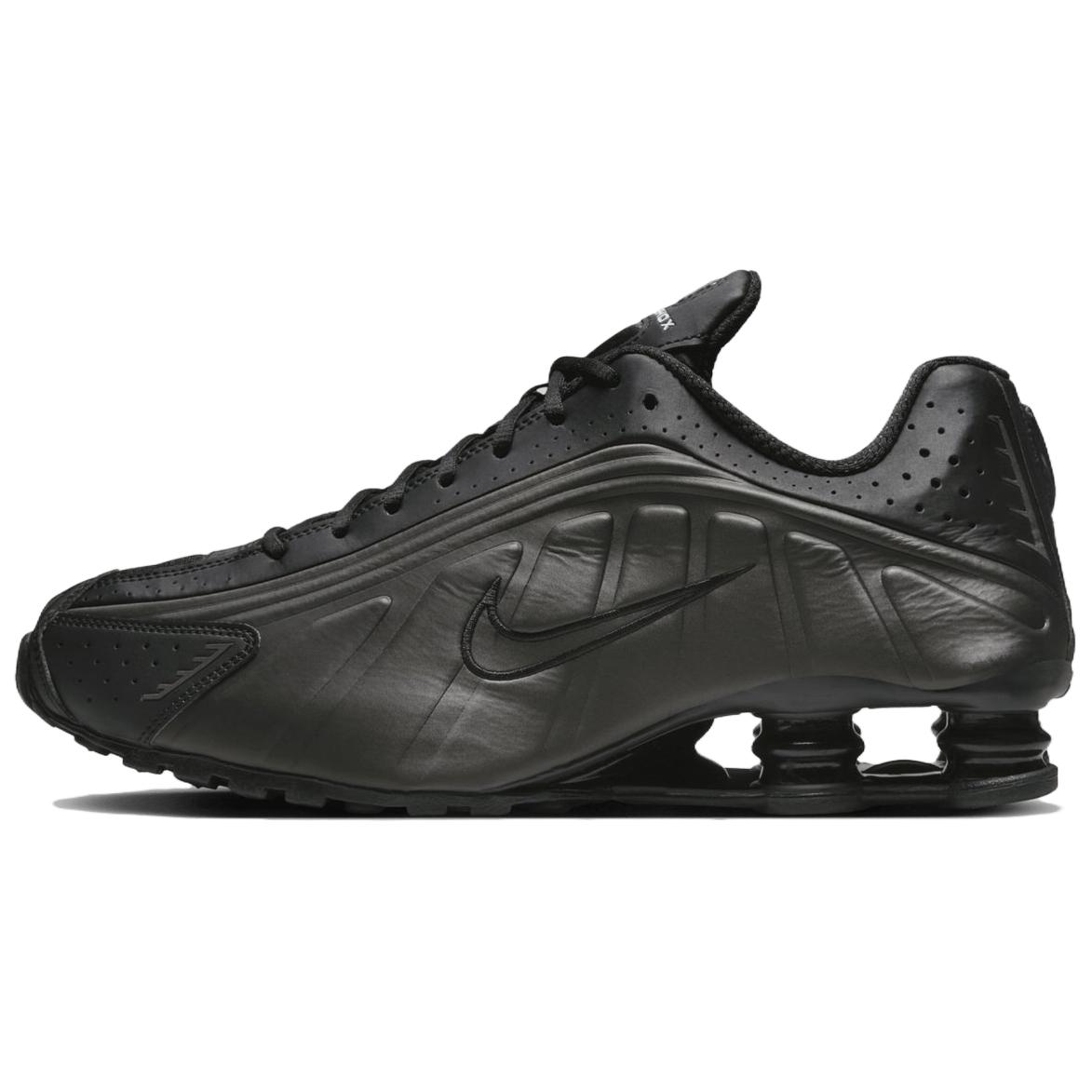 

Nike Shox R4 Triple Black 2025 Unisex Sneakers Bright-Crimson HQ1988-001 42