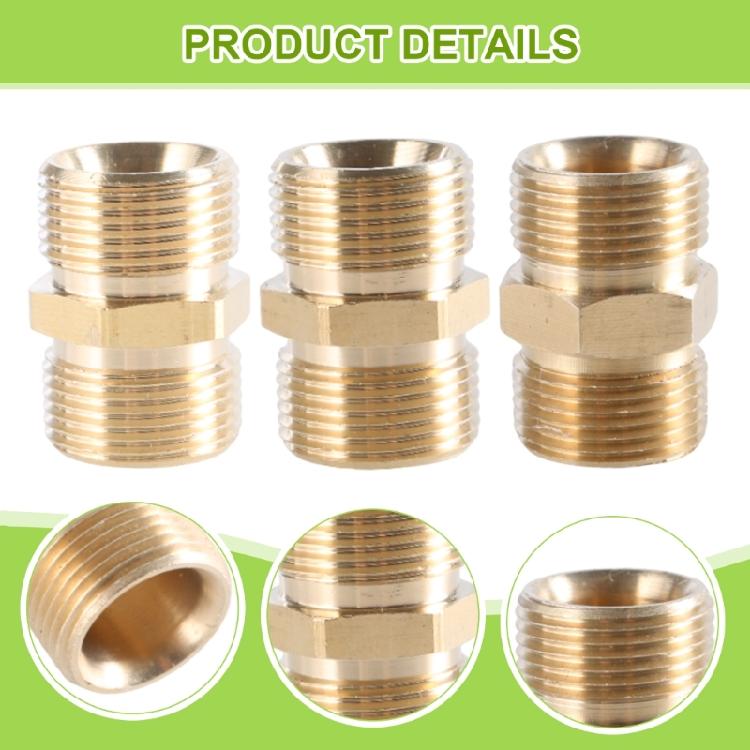 Messing-Hochdruckreiniger-Schlauchverlängerer, M22 15mm auf M22 14mm Außengewinde, Einfache Installation, Hochdruckschlauch-Verlängerungsverbinder