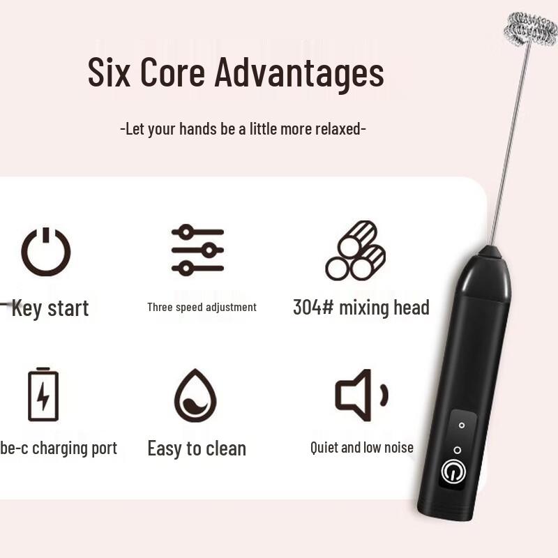 LISM Handheld Electric Milk Frother & Egg Beater