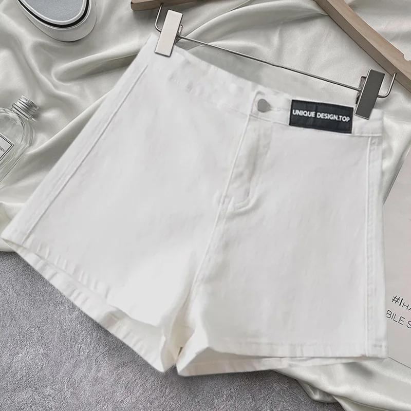 Women's High Waist Denim Shorts - Summer 2022, Slim Fit, A-Line, Elastic, Internet Celebrity Style