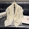 Fashion 90 Square Scarf Women'S Thousand Bird Grid Scarf Middle Eastern Headscarf Versatile Day Silk Cotton Silk Scarf Retro