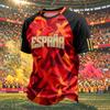 Men's Soccer Fan Graphic Print Short Sleeve T-Shirt, Comfortable Round Neck Tee for Day Celebrations