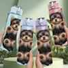 1PC Yorkie Puppy Paws Up Close 750ml Color Plastic Sports Water Bottle Leakproof Flip Straw Lid Suitable for Sports Office Home Use