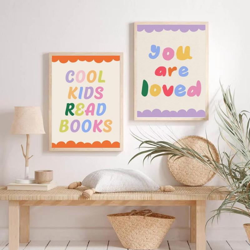 Colorful Kids Digital Text Inspirational Quotes Poster Fun Inspirational Artwork Positive Quotes For Kids Parenting Room Decor
