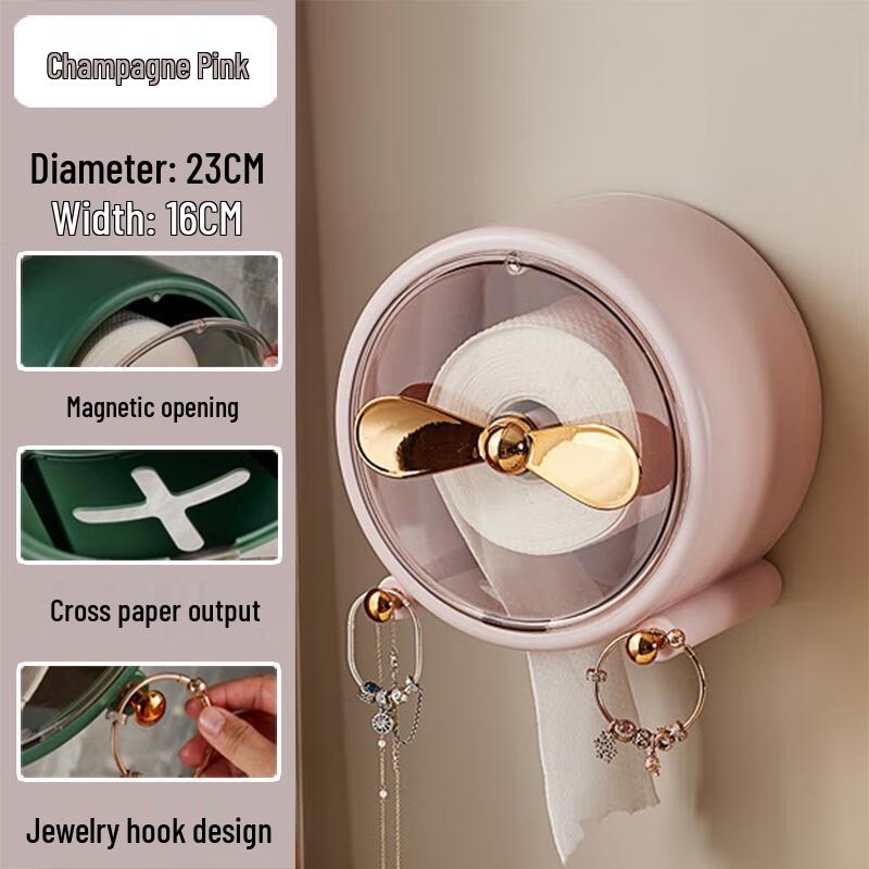 HANDUNYOU Punch-Free Wall-Mounted Toilet Paper Holder