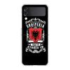 Phone Cover For Samsung Galaxy Z Flip 6 5 4 Case Transparent For Samsung Z Flip 3 Hard PC Foldable Shell Albania Passport Capas