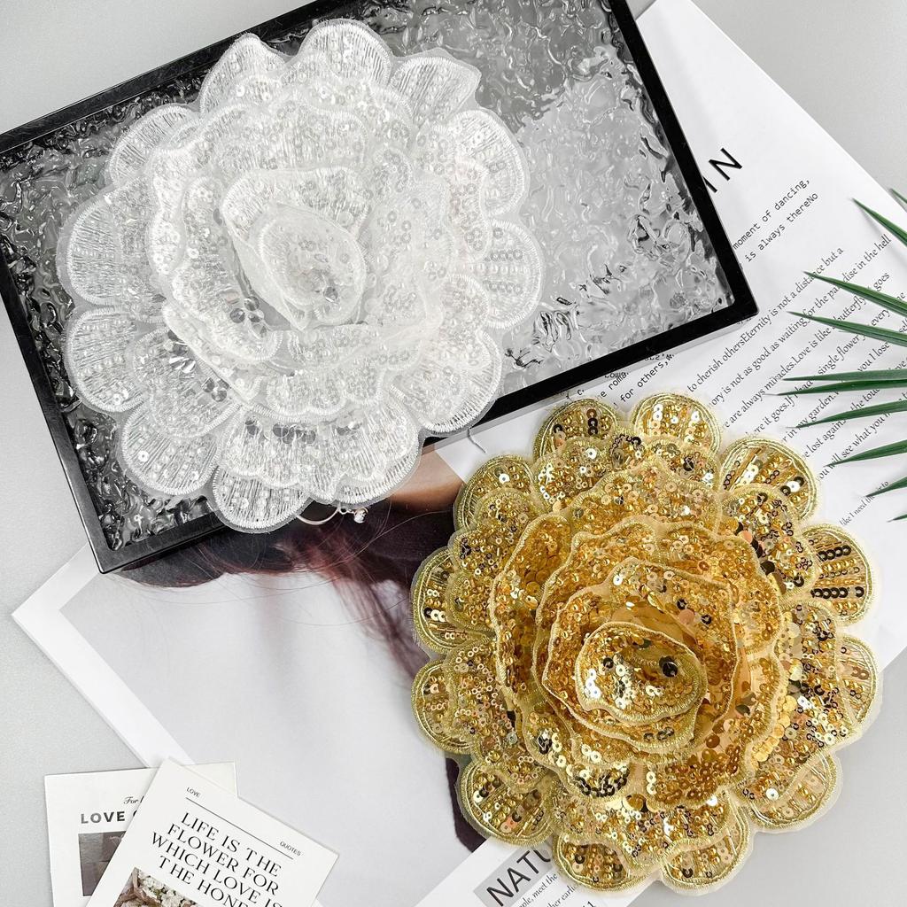 Heavy Industry Nail Beads, Three-Dimensional Flowers, Sequins, Embroidery Appliqués, Corsages, Clothing, Dresses, Decorative Fabrics, Patches