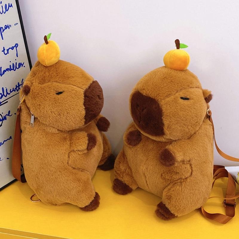 Kreativer Capybara Plüsch Rucksack Niedliche Umhängetasche Für Kinder Teenager Und Erwachsene Weiche Crossbody Taschen Schultasche Geschenk