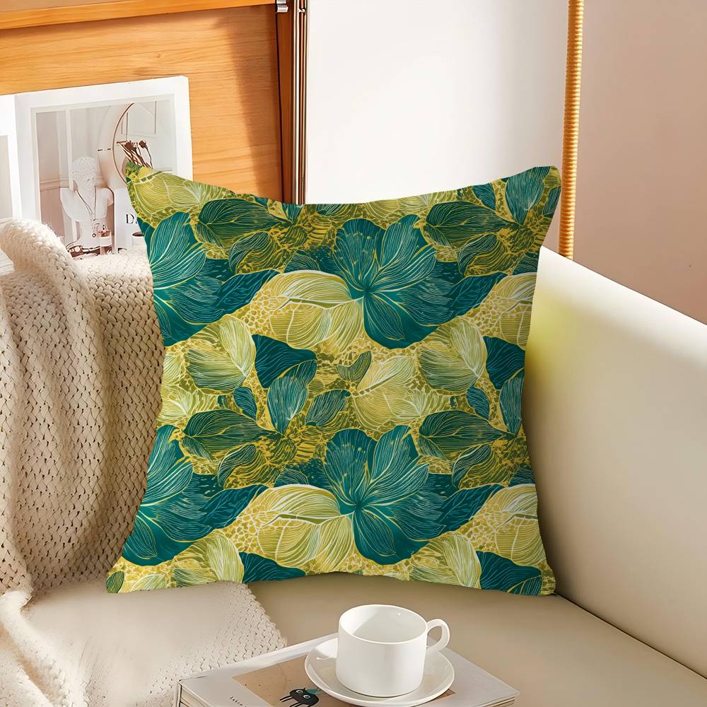 Elegant And Gentle Floral Print Pillow Cover Sofa Cushion Cover Home Room Decoration Children Gift