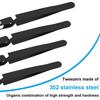 ZHUROUPU 4-Piece Reverse Tweezers, Precision Ceramic Stainless Steel ESD Tweezers with Non-Conductive Heat-Resistant Anti-Magnetic Pointed & Curved Ti
