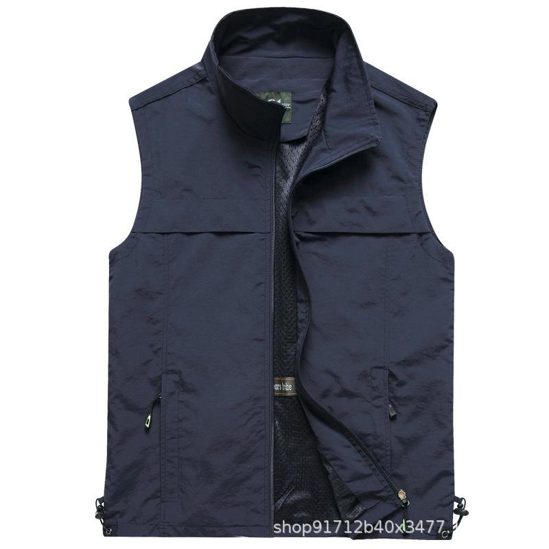 Men's Lightweight Outdoor Photography & Fishing Vest for Middle-Aged & Elderly - Spring/Autumn/Summer Wear