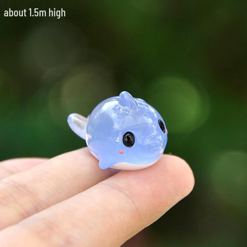 Moss Micro-Landscape: Luminous Marine Animal Figurines for Fish Tank Decoration