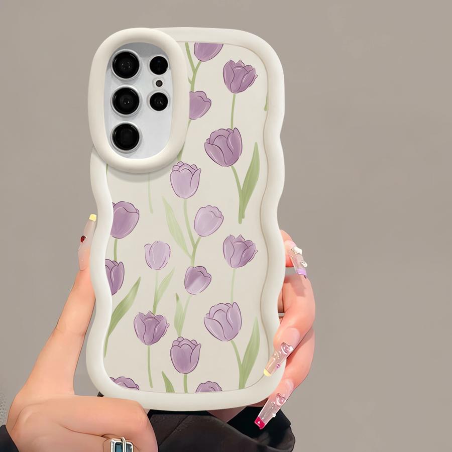 Simple Flower Case for Samsung Galaxy A26 S23 Plus S21 A25 S20 FE S24 S22 Ultra S25 Soft Phone Cover A54 A36 A34 A24 A35 A55