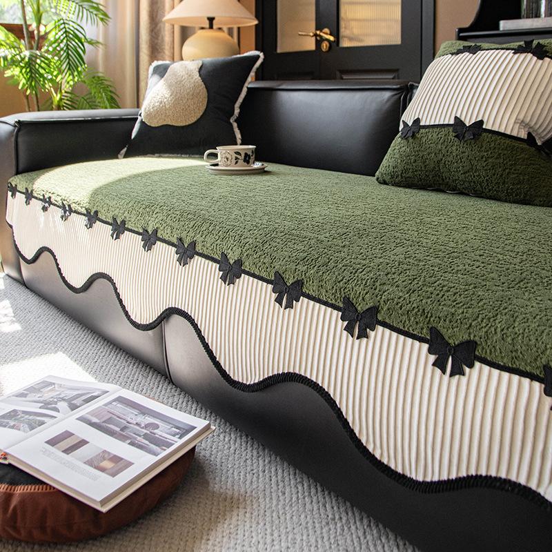 Soft Microfiber Sofa Cover With Reinforced Straps, Decorative Couch Cover And Washable Sofa Slipcover For Pets