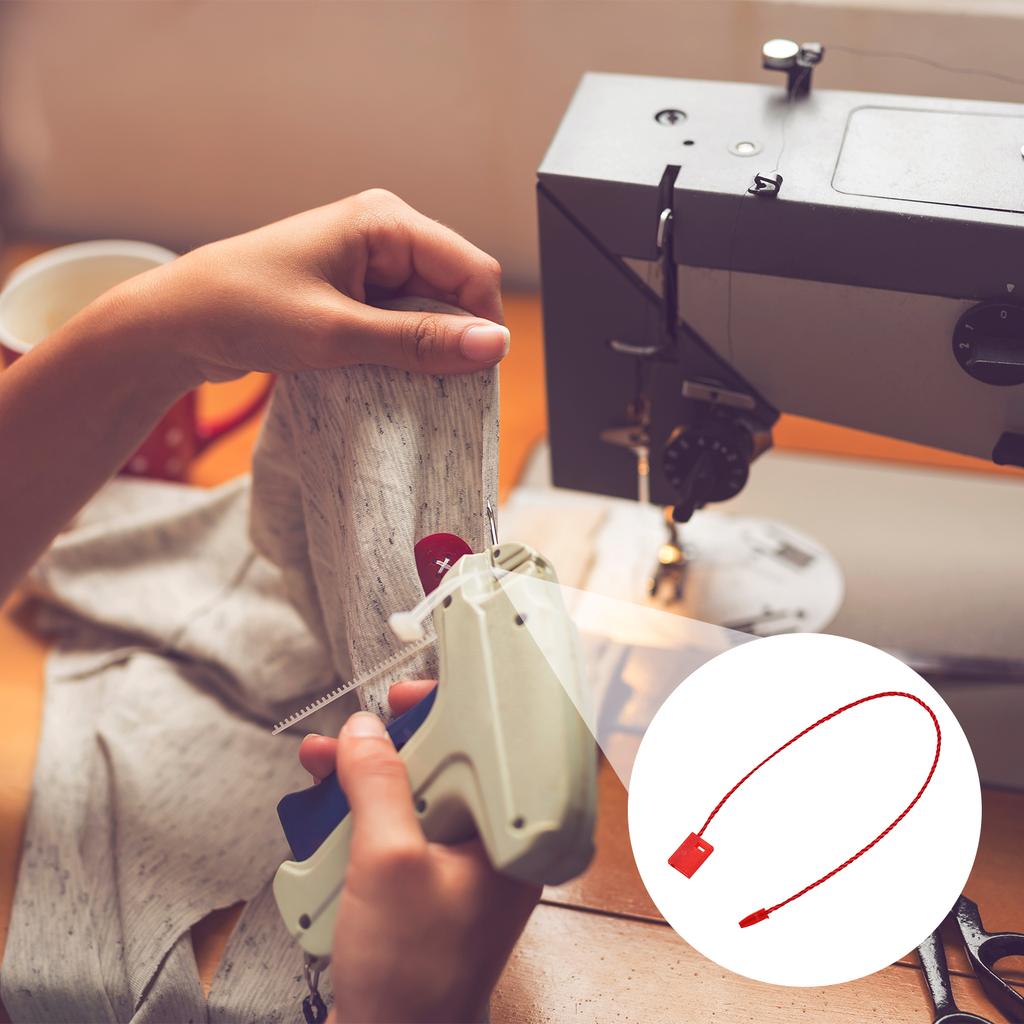 500Pcs Nylon Hang Tag String Snap Lock Pins Loop Price Tag Fastener Plastic Tags Ties Tag Tags with String 6.7Inch