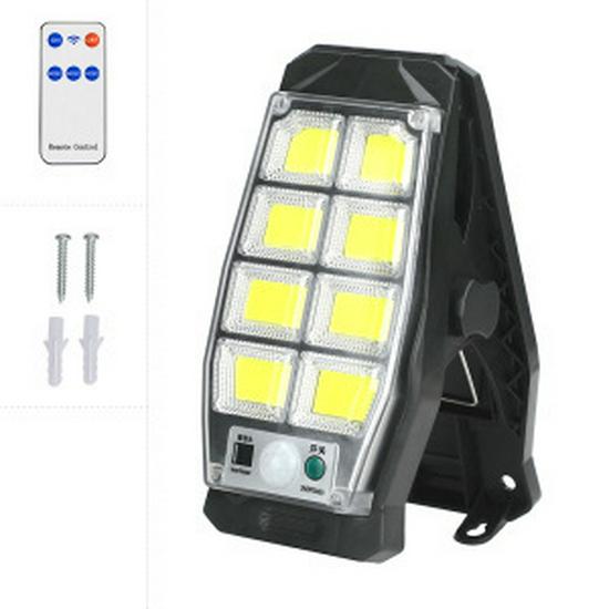 Super Bright Solar Outdoor Wall Light with Human Sensor, Waterproof for Courtyard, Fence, and Street Illumination