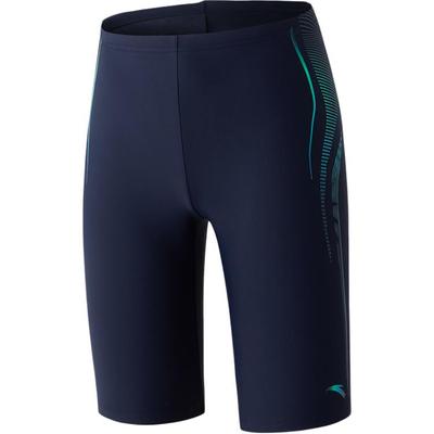 Anta Bequeme Lässige Farbblock Slim Fit Elastische Badehose Herren Bademode Blau Blaugrün 1824532402-2