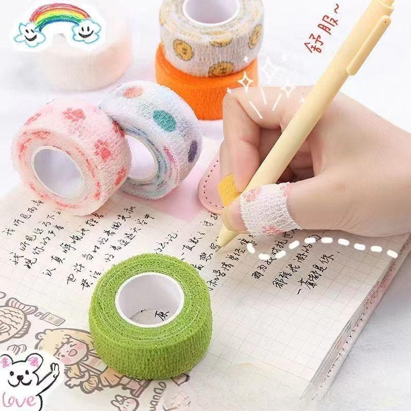 5 Stück/Set Atmungsaktiver selbstklebender Verband, elastischer Verband, Vliesstoff, verschleißfester Fingerriemen, Haustiersportschutz, Knie und Knöchel Großhandel