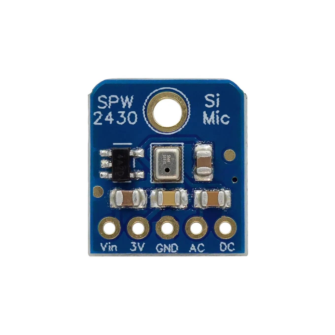 

SPW2430 MEMS Microphone Sound Detection Sensor Module Mono MEMS Microphone Detect for Voice Converters Audio Recording білий