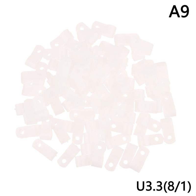 100Pcs/Pack U-Type R-Type Nylon Clamp Cable Clips Plastic Hose Fasteners Mount Fix Hardware Electrical Fitting Wire Management