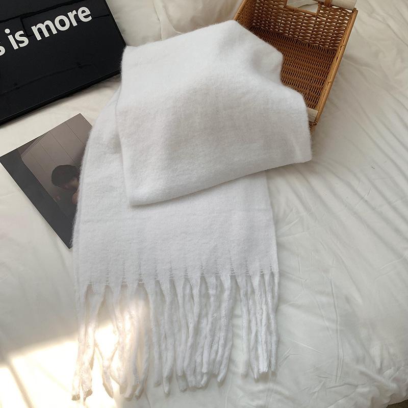 Knitted scarf Thickened warm scarf Women's winter high-end warm scarf Scarf Shawl