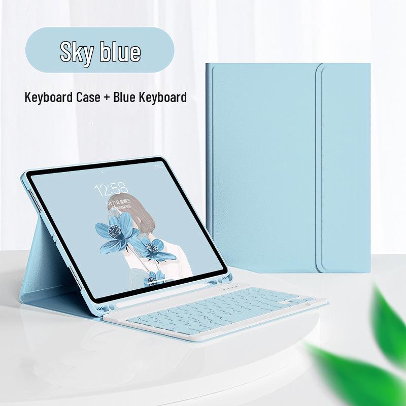 Magnetic Bluetooth Keyboard Case for 2026 iPad: Colorful Backlit, Touch Control, Compatible with Air5