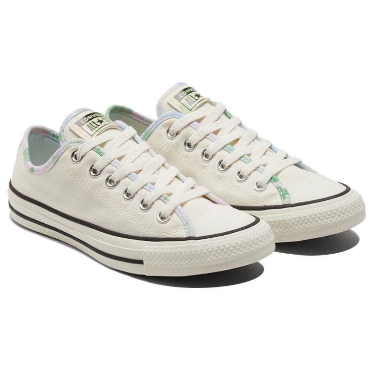 Converse Chuck Taylor All Star Comfortable Daily Low Top Canvas Shoes Women sneaker Beige Multicolor 570905C