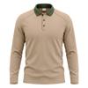 Men S Casual Business Wrinkle Free Breathable Long Sleeve Polo Shirt