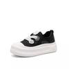 Fashion Casual White Shoes Women's Summer Thick Bottom Lace up Mesh Breathable All-Matching Casual Sports Board Shoes