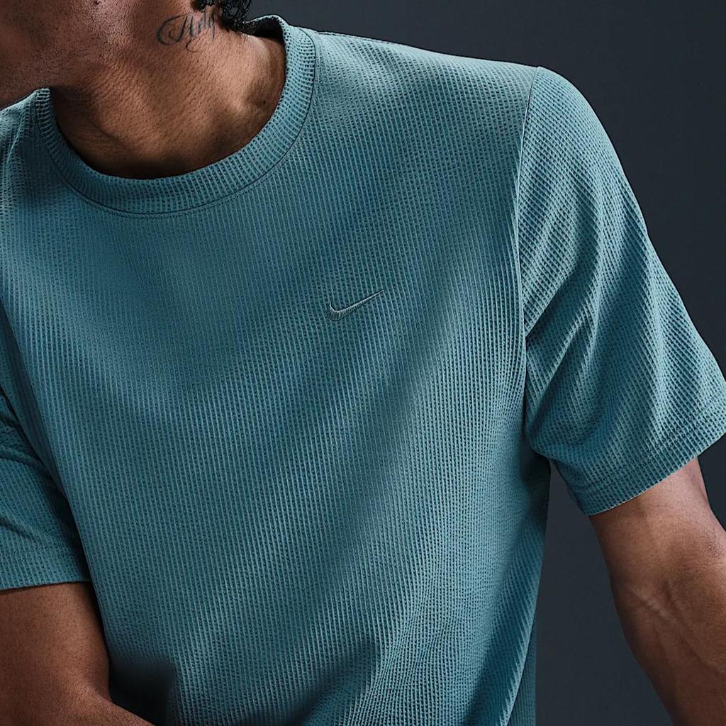 Nike Dri-FIT Primary Crew Neck Comfortable Casual Solid Color Short Sleeve T-Shirt Men Tops Smoke-Blue HJ4043-006