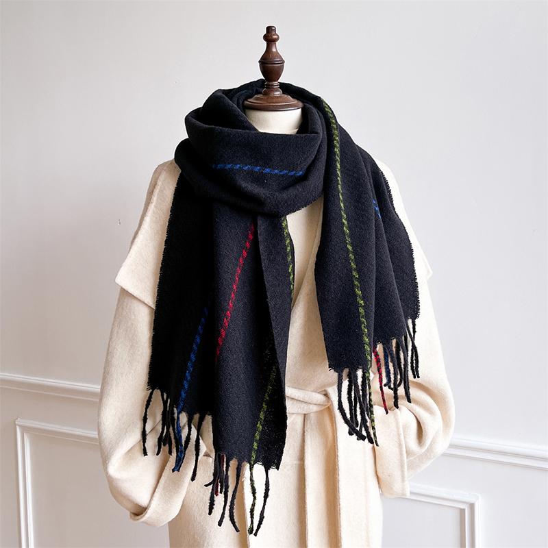 Luxury Brand Classic England Style Women Scarf Fashion Stripe Plaid Scarves Tassel Shawls Pashmina Lady Wrap Poncho Stoles