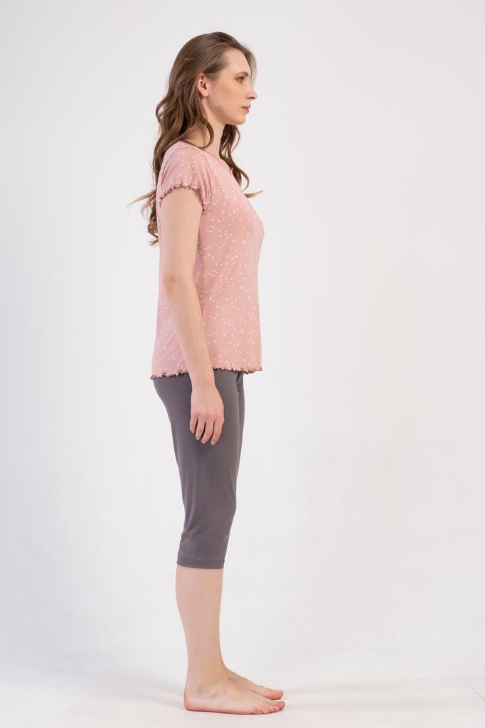 Women's Viscose Pajamas Short Sleeve Knee-Length Pants Comfortable M Vienetta