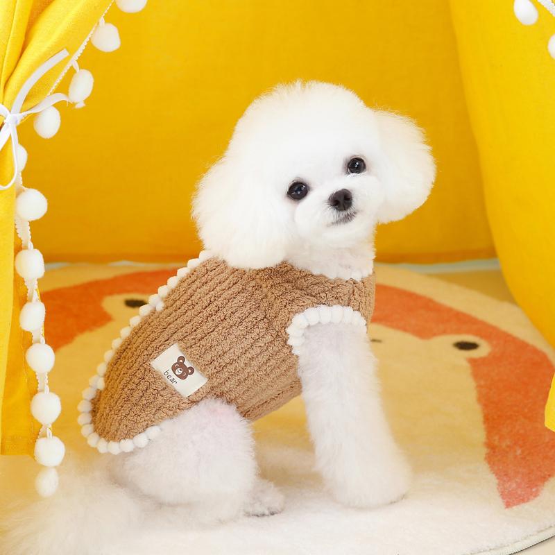 Soft Fleece Dog Jacket Winter Dog Clothes Chihuahua Pet Coat French Bulldog Vest Dog Apparel for Small Dogs Puppy Warm Clothes
