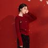 Sancai New Chinese-Style Floral Crochet Knit Cardigan