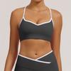 Yoga Sports Bra For Women With Quick Dry Fabric Mesh Back Support For Running And Fitness