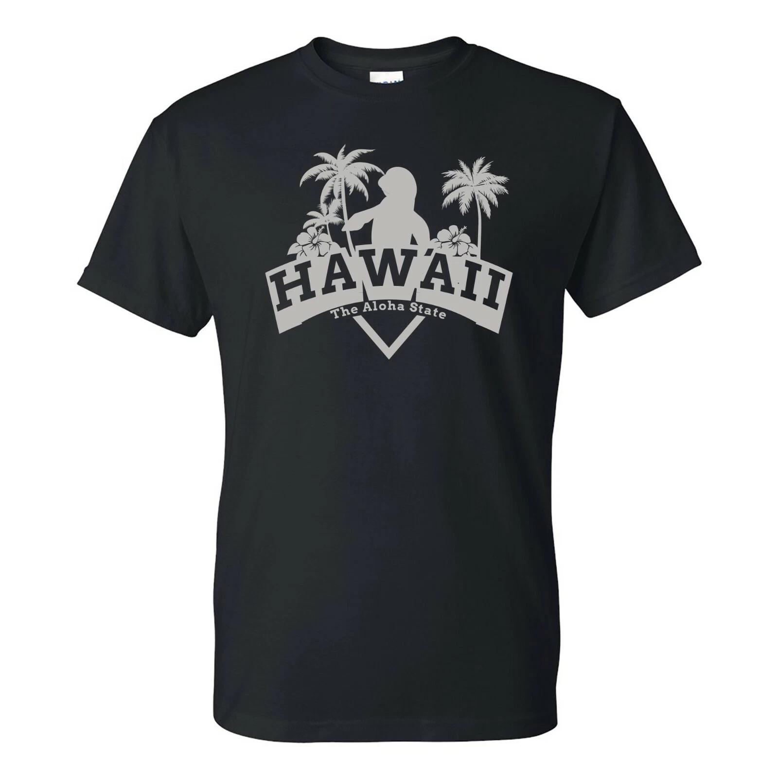 Hawaii Seal Arch - Hometown State Pride T Shirt - Black 4XL