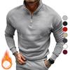 Hoodie Men's Autumn and Winter Cashmere Solid Color Long Sleeve POLO Stand Collar Solid Color Men's Coat